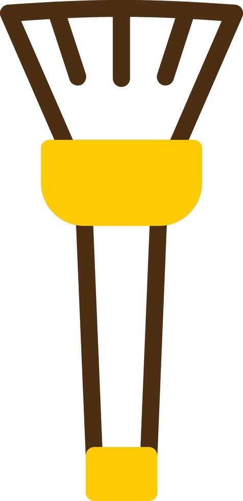 Makeup Brush Yellow Lieanr Circle Icon vector