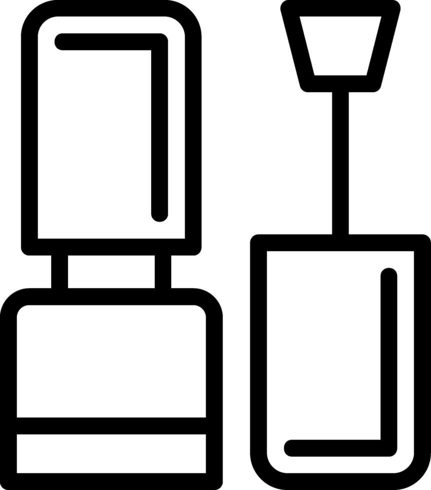 icono de línea de esmalte de uñas vector