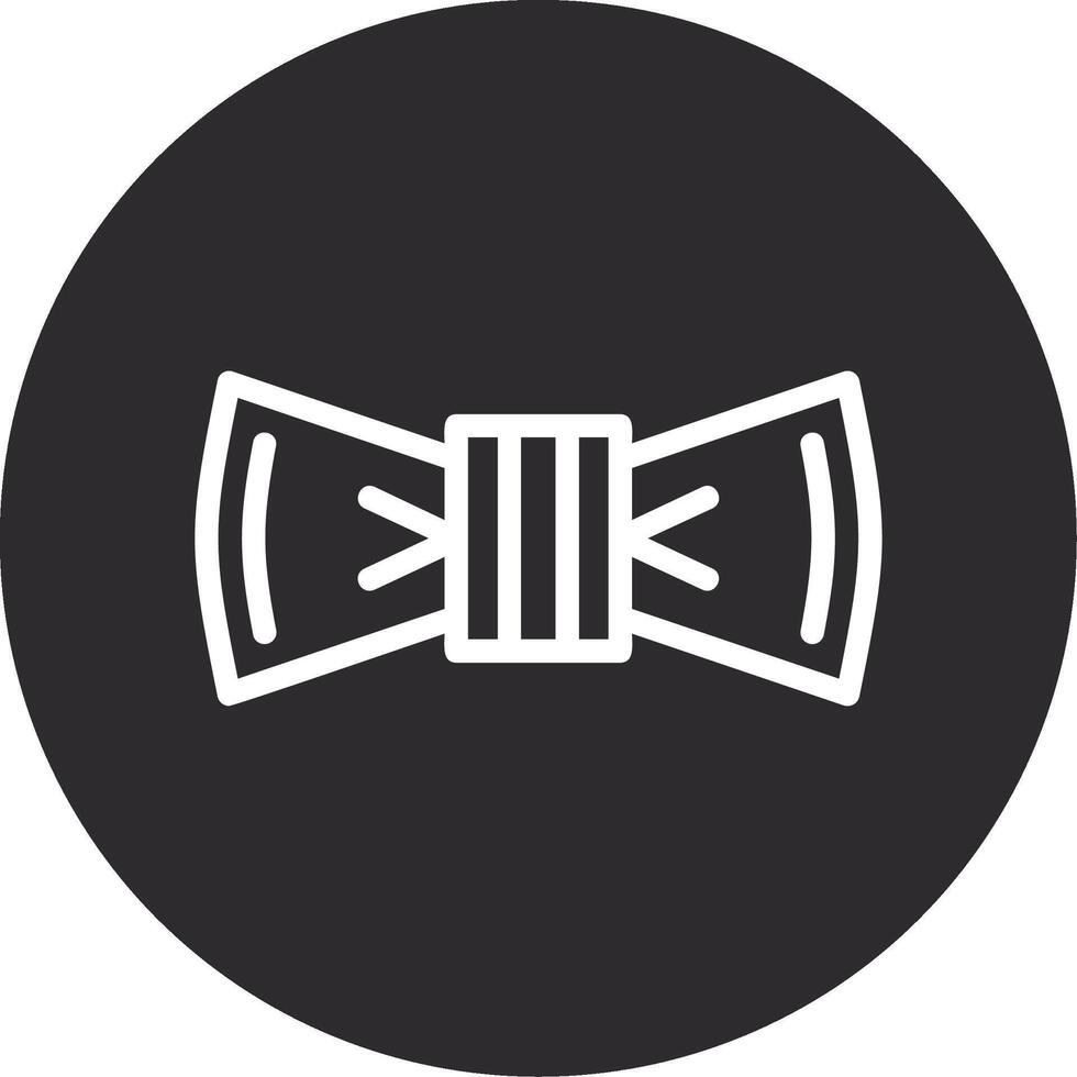 Bow Tie Inverted Icon vector