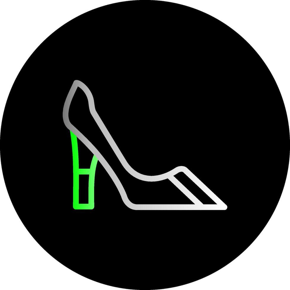 High Heel Dual Gradient Circle Icon vector