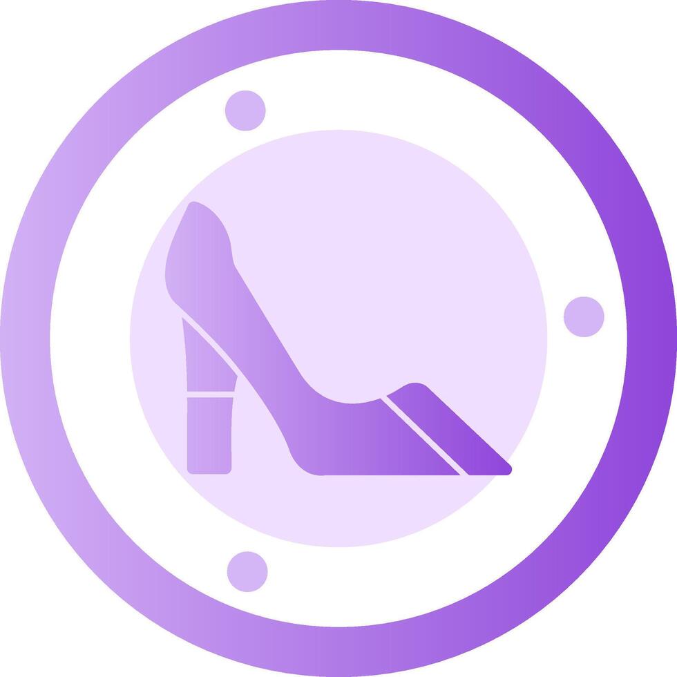 High Heel Glyph Gradient Icon vector