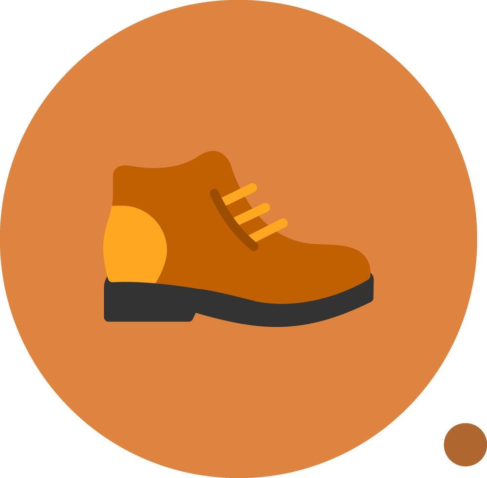 bota plano sombra icono vector