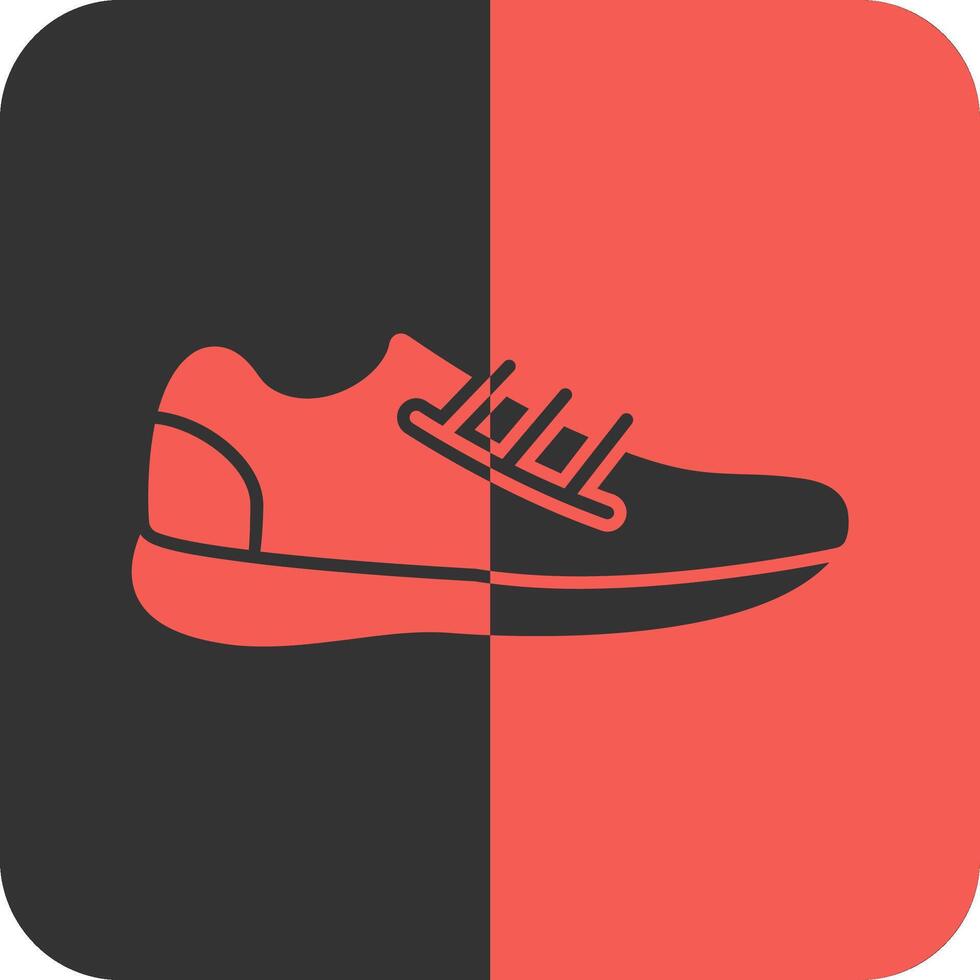 Sneaker Red Inverse Icon vector