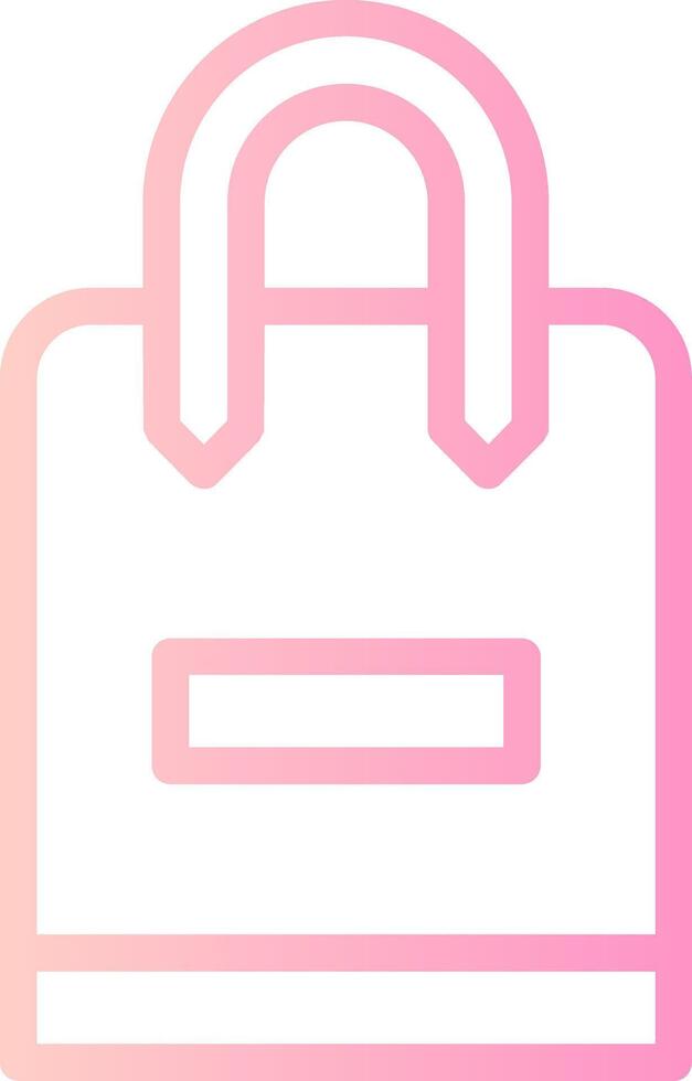 Tote Bag Linear Gradient Icon vector