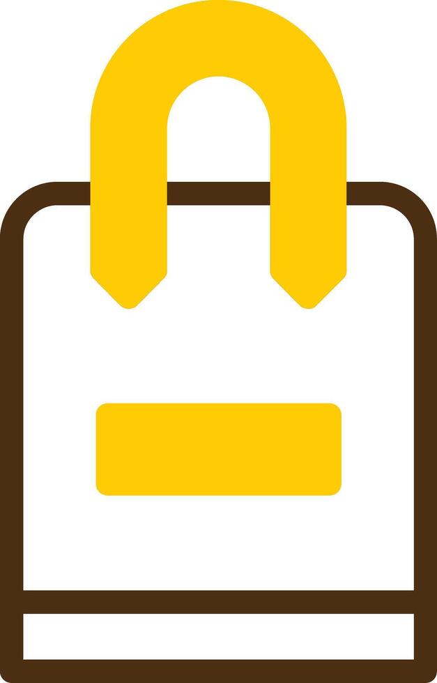 Tote Bag Yellow Lieanr Circle Icon vector