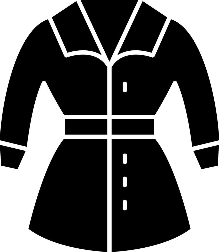 Trench Coat Glyph Icon vector