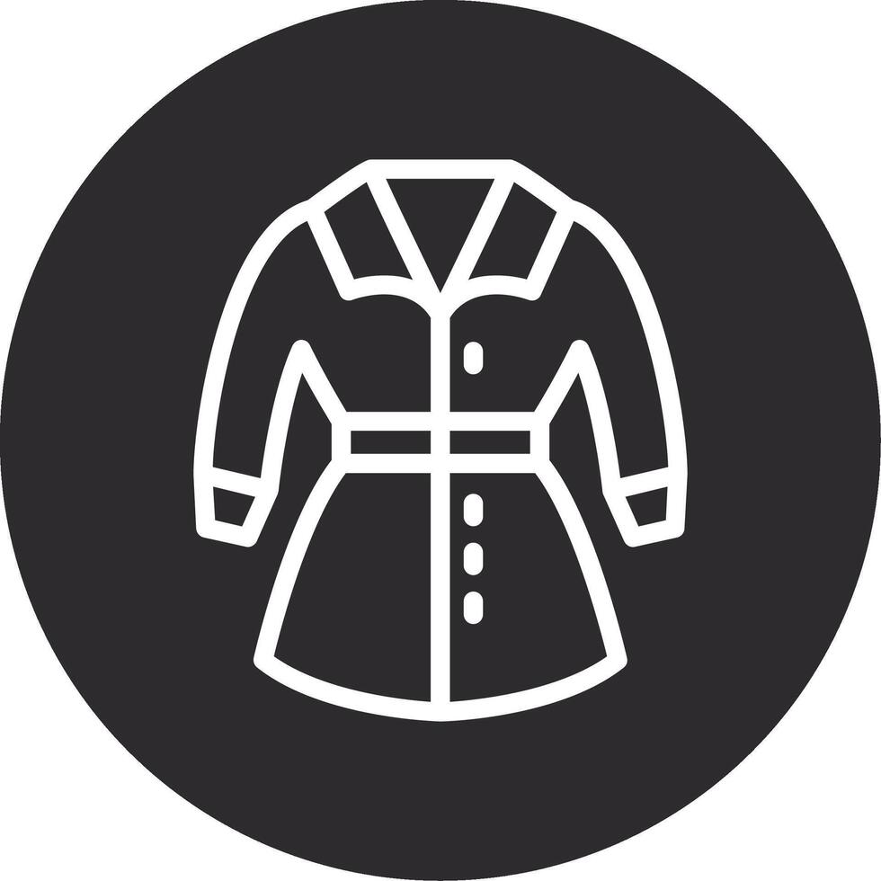 Trench Coat Inverted Icon vector