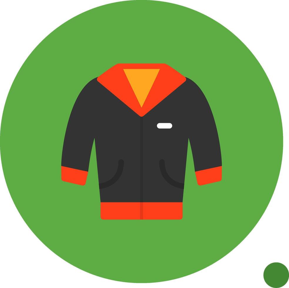 Jacket Flat Shadow Icon vector