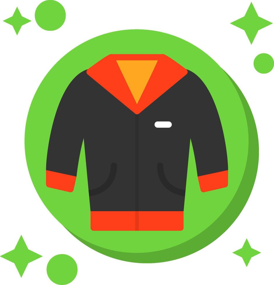 Jacket Tailed Color Icon vector
