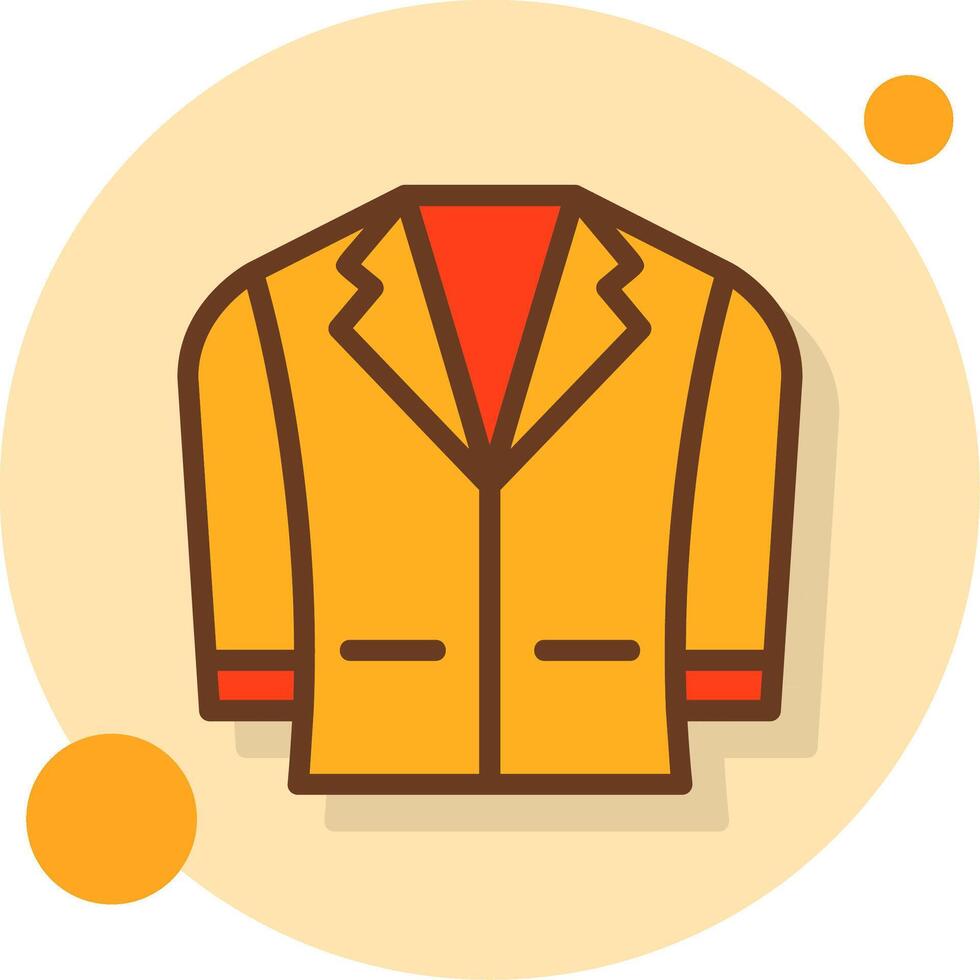 Blazer Filled Shadow Circle Icon vector