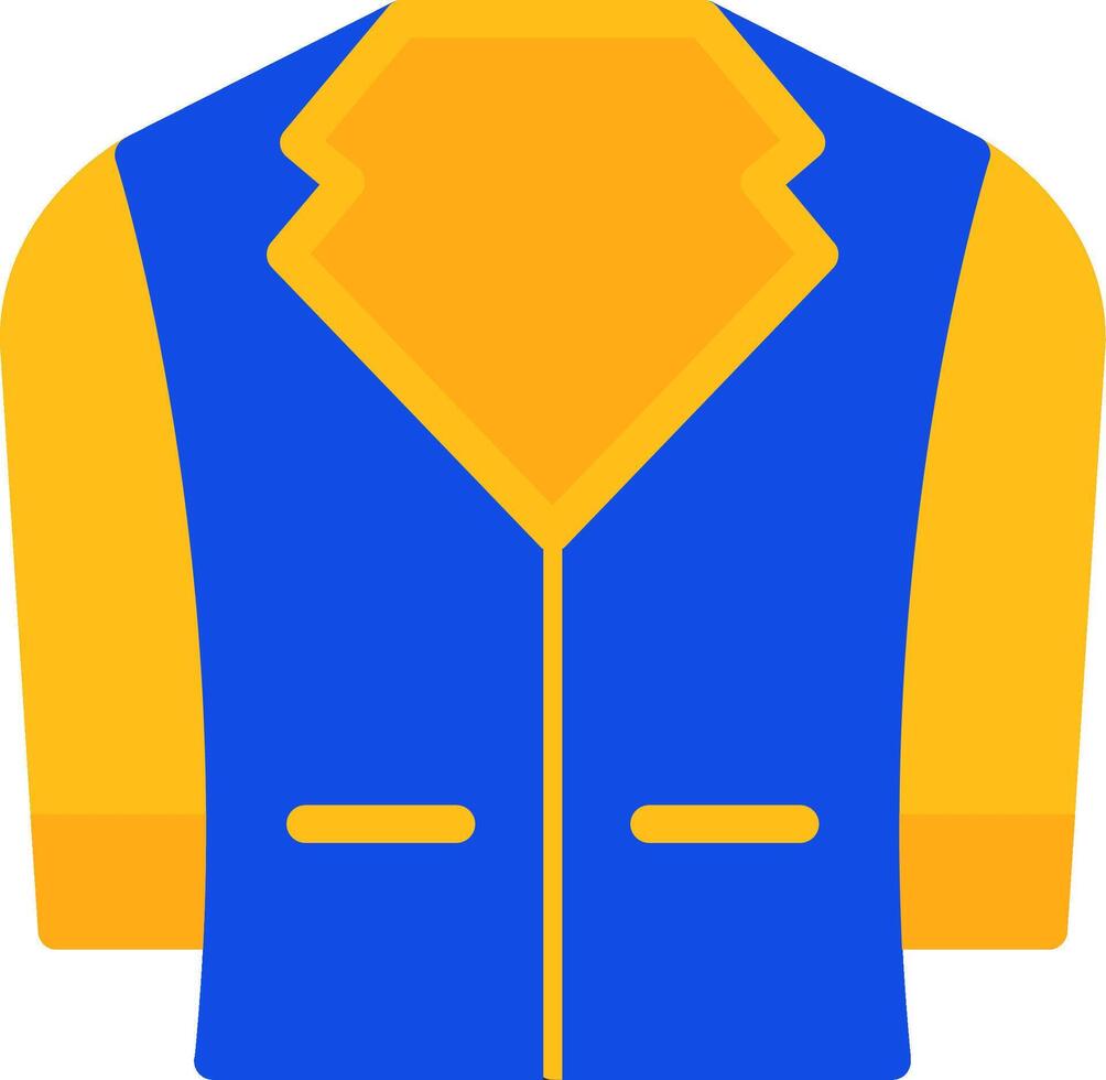 chaqueta de sport plano dos color icono vector