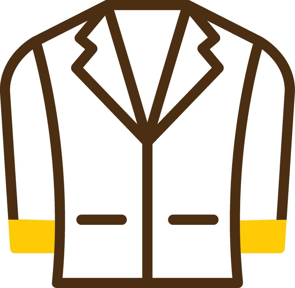 chaqueta de sport amarillo mentir circulo icono vector