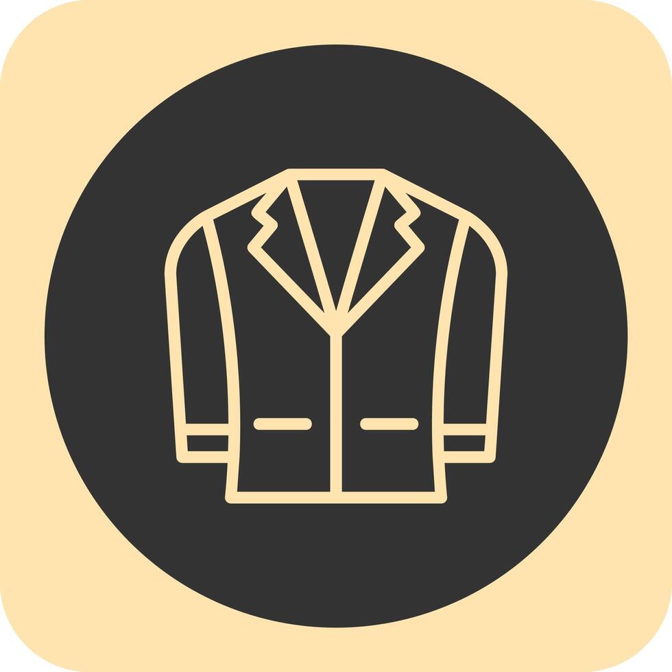Blazer Linear Round Icon vector