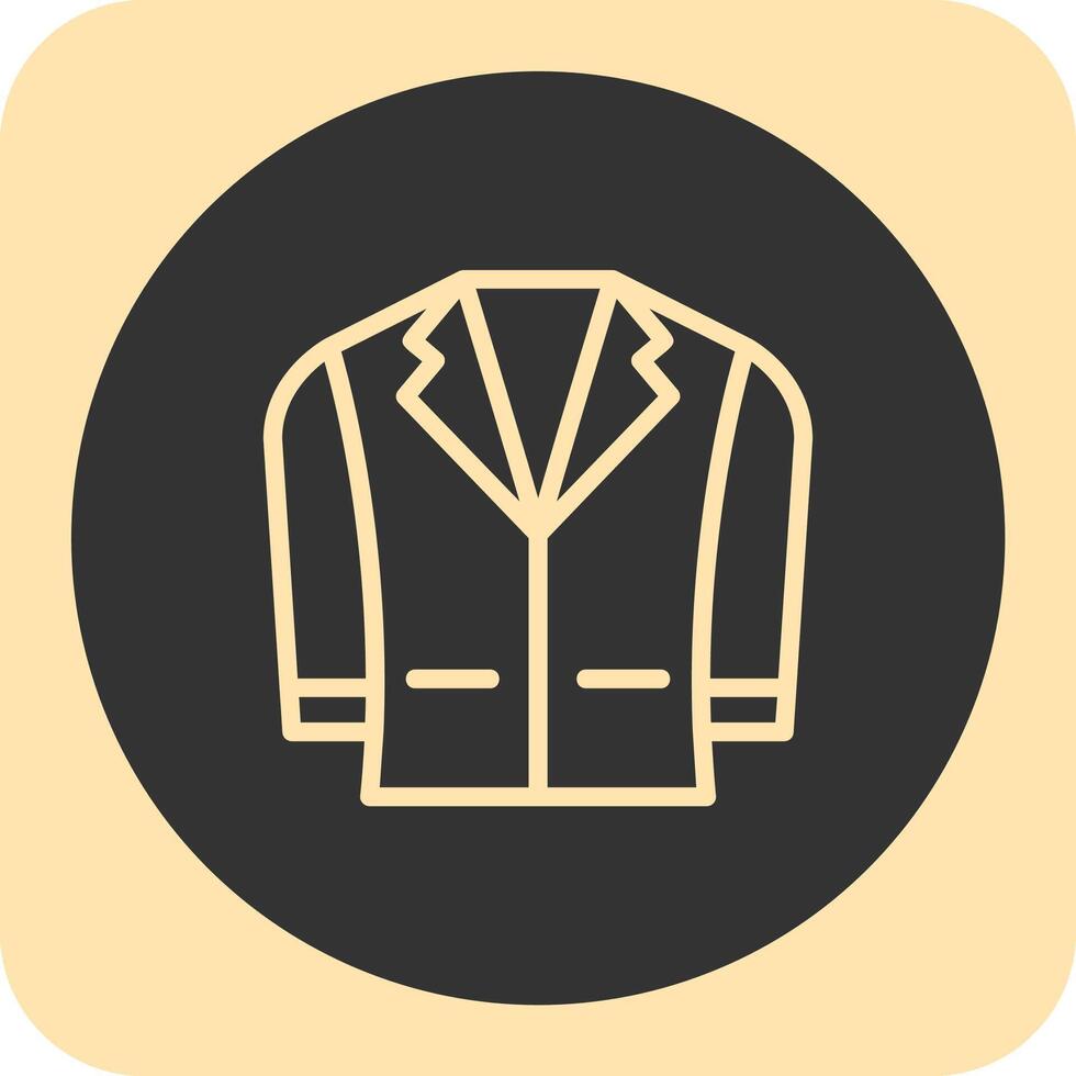 chaqueta de sport lineal redondo icono vector