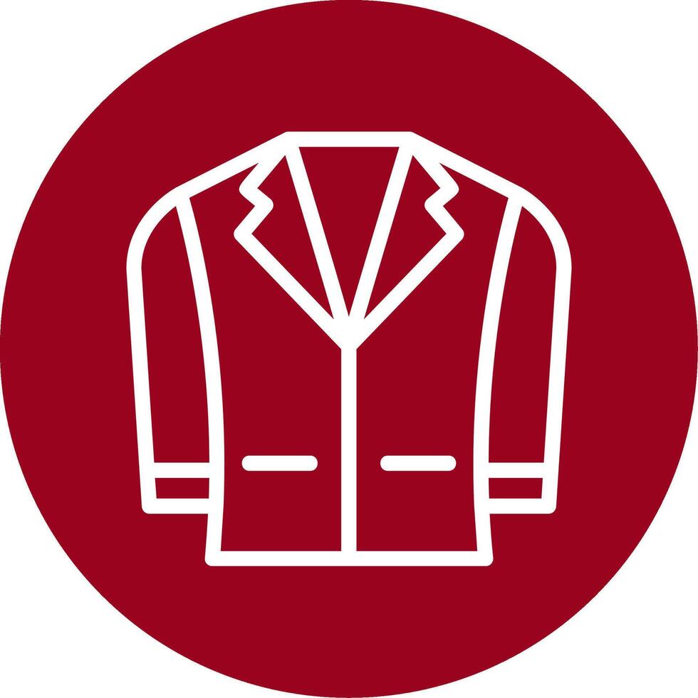 Blazer Outline Circle Icon vector