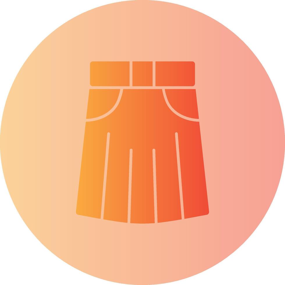 Skirt Gradient Circle Icon vector