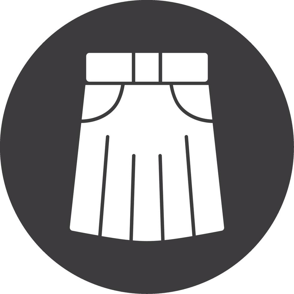 Skirt Glyph Circle Icon vector