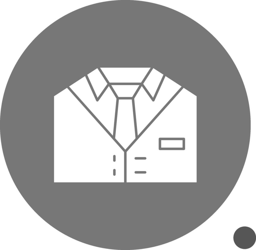 Suit Glyph Shadow Icon vector