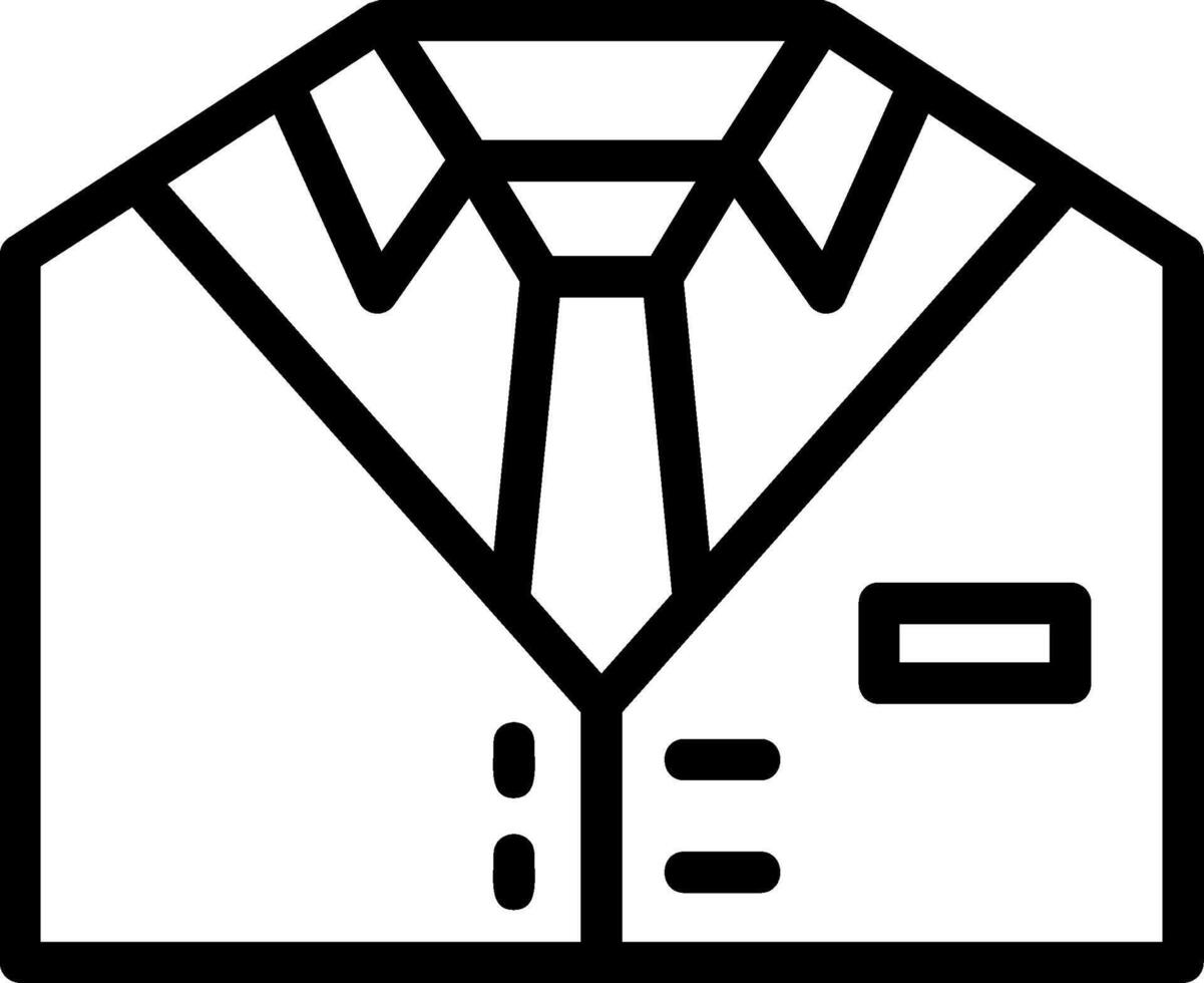 icono de línea de traje vector