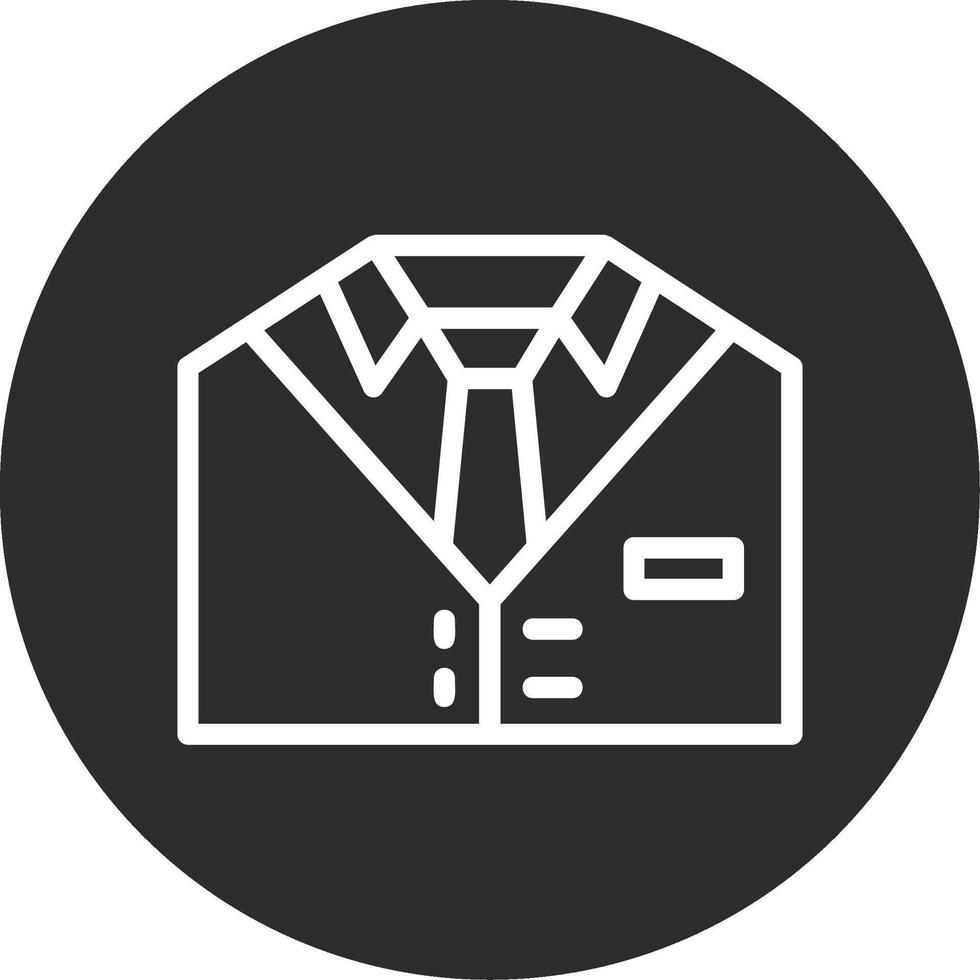 traje invertido icono vector