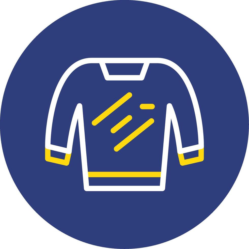 Sweater Dual Line Circle Icon vector