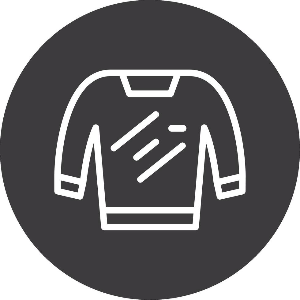 Sweater Outline Circle Icon vector