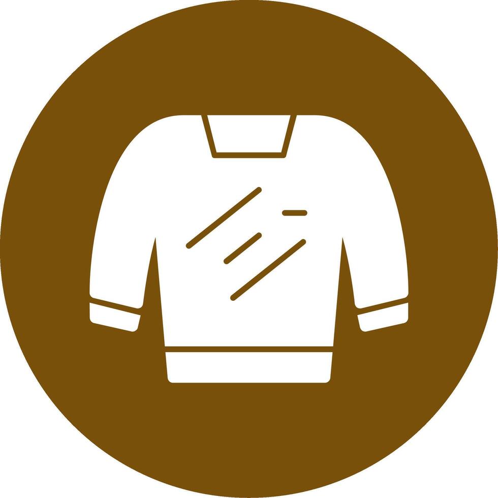 Sweater Glyph Circle Icon vector