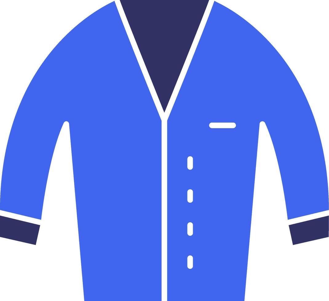 Cardigan Solid Two Color Icon vector