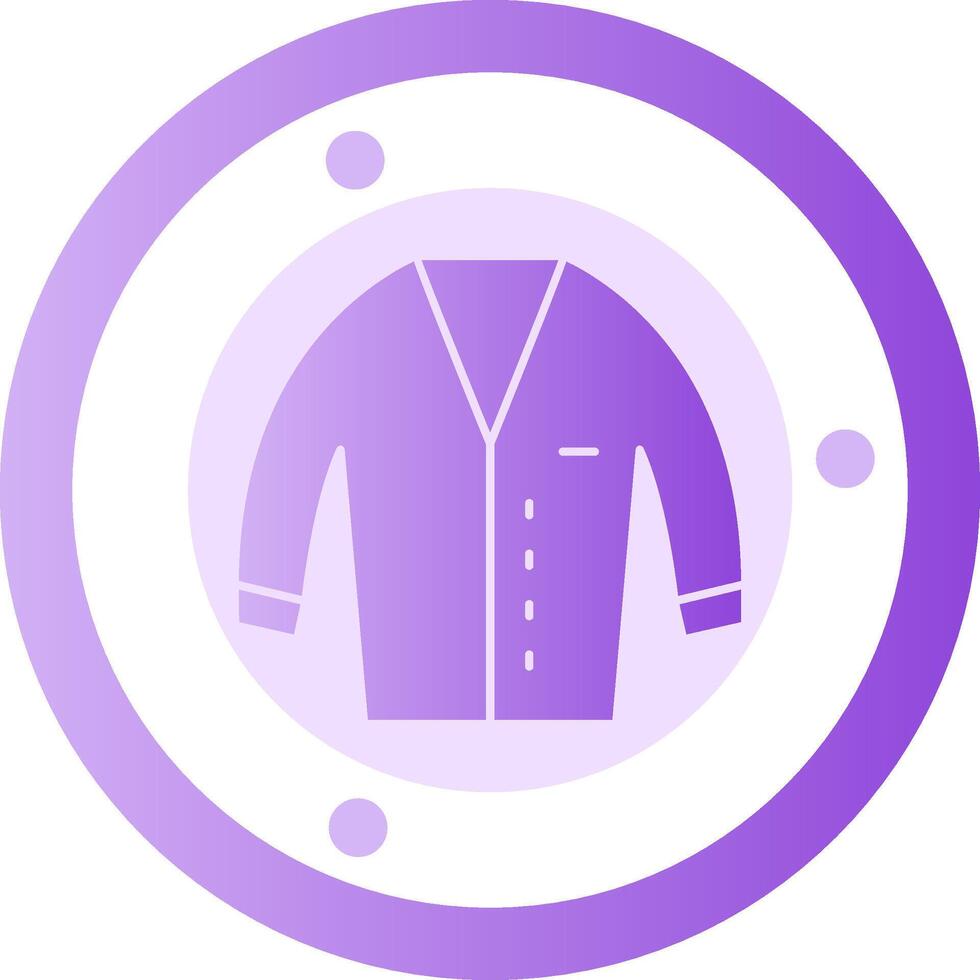 Cardigan Glyph Gradient Icon vector