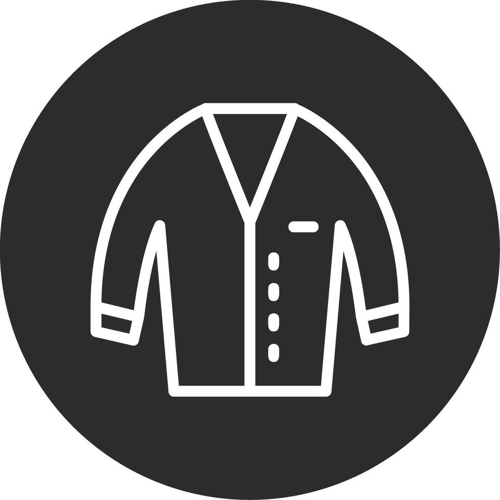 Cardigan Inverted Icon vector