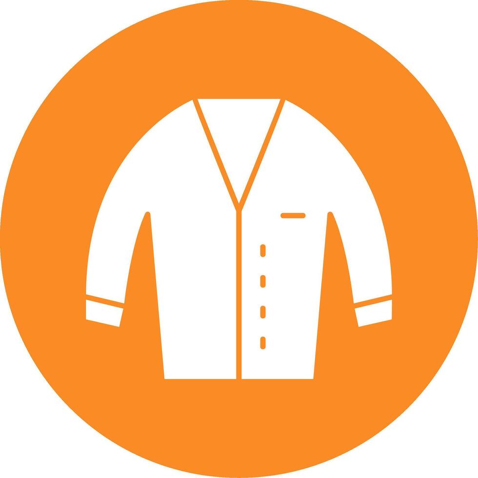 Cardigan Glyph Circle Icon vector