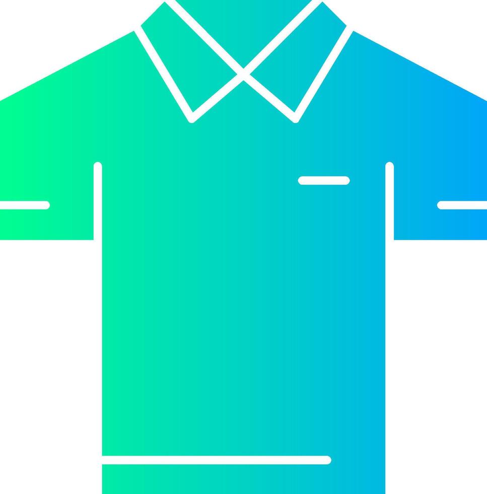 Polo Shirt Solid Multi Gradient Icon vector