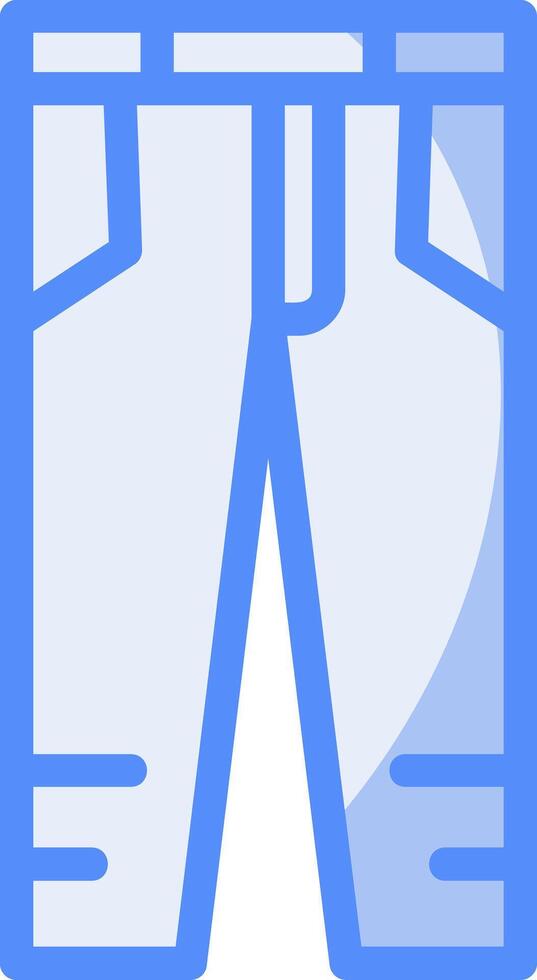 Jeans Line Filled Blue Icon vector
