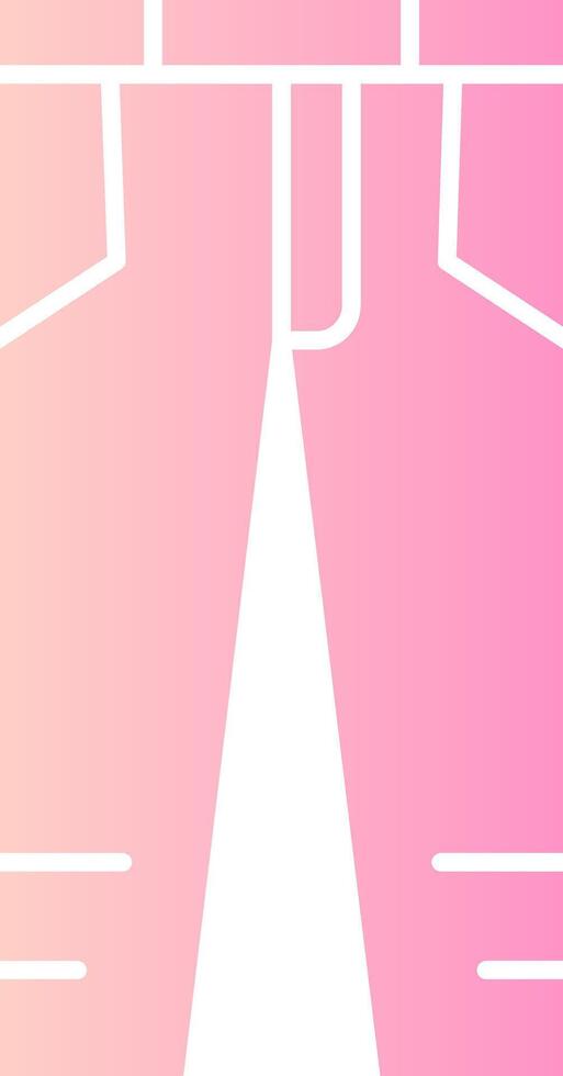 Jeans Solid Multi Gradient Icon vector