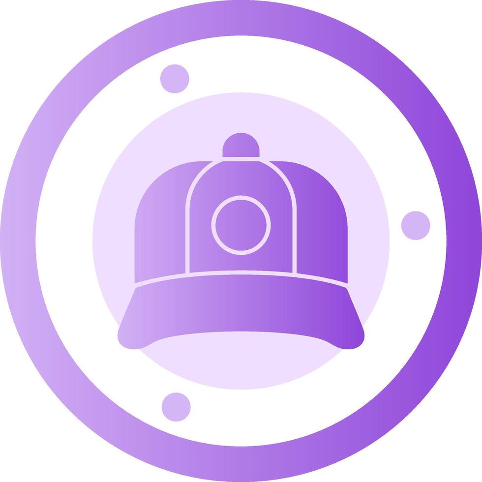 Cap Glyph Gradient Icon vector