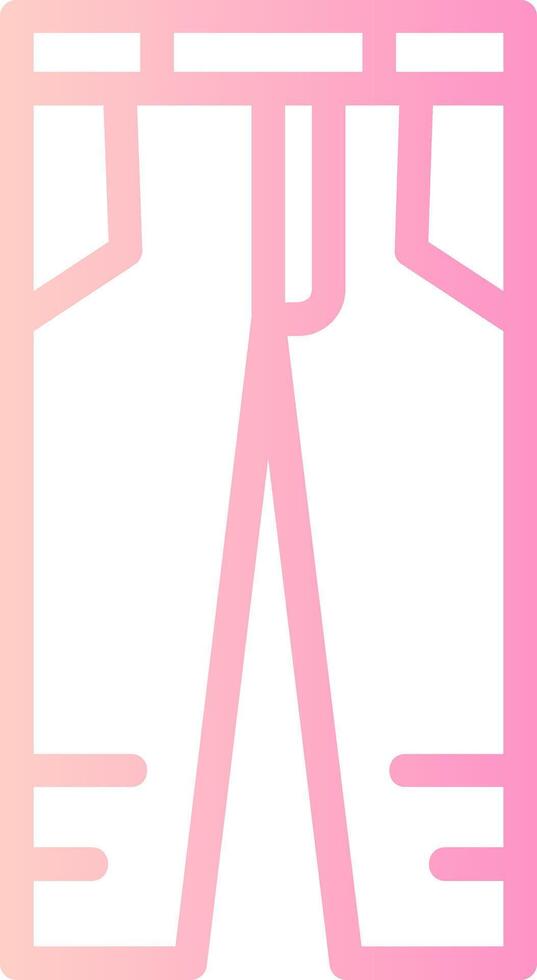 Jeans Linear Gradient Icon vector