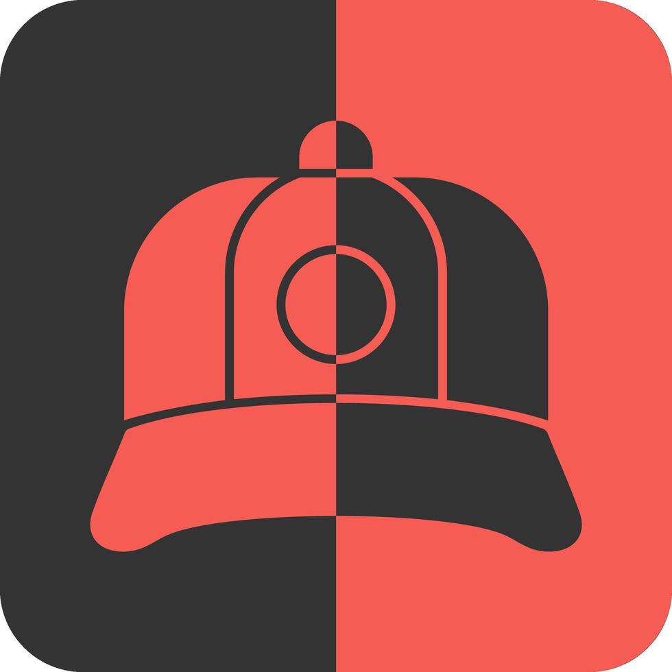 Cap Red Inverse Icon vector