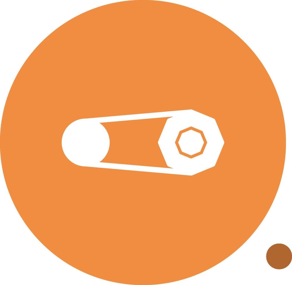 Brooch Glyph Shadow Icon vector