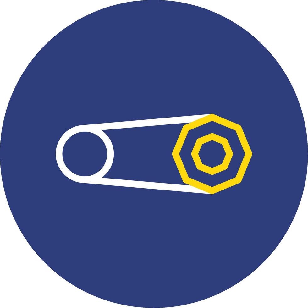 Brooch Dual Line Circle Icon vector
