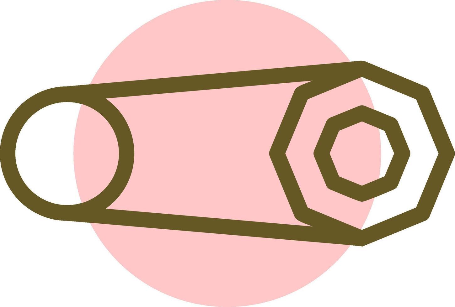 Brooch Linear Circle Icon vector