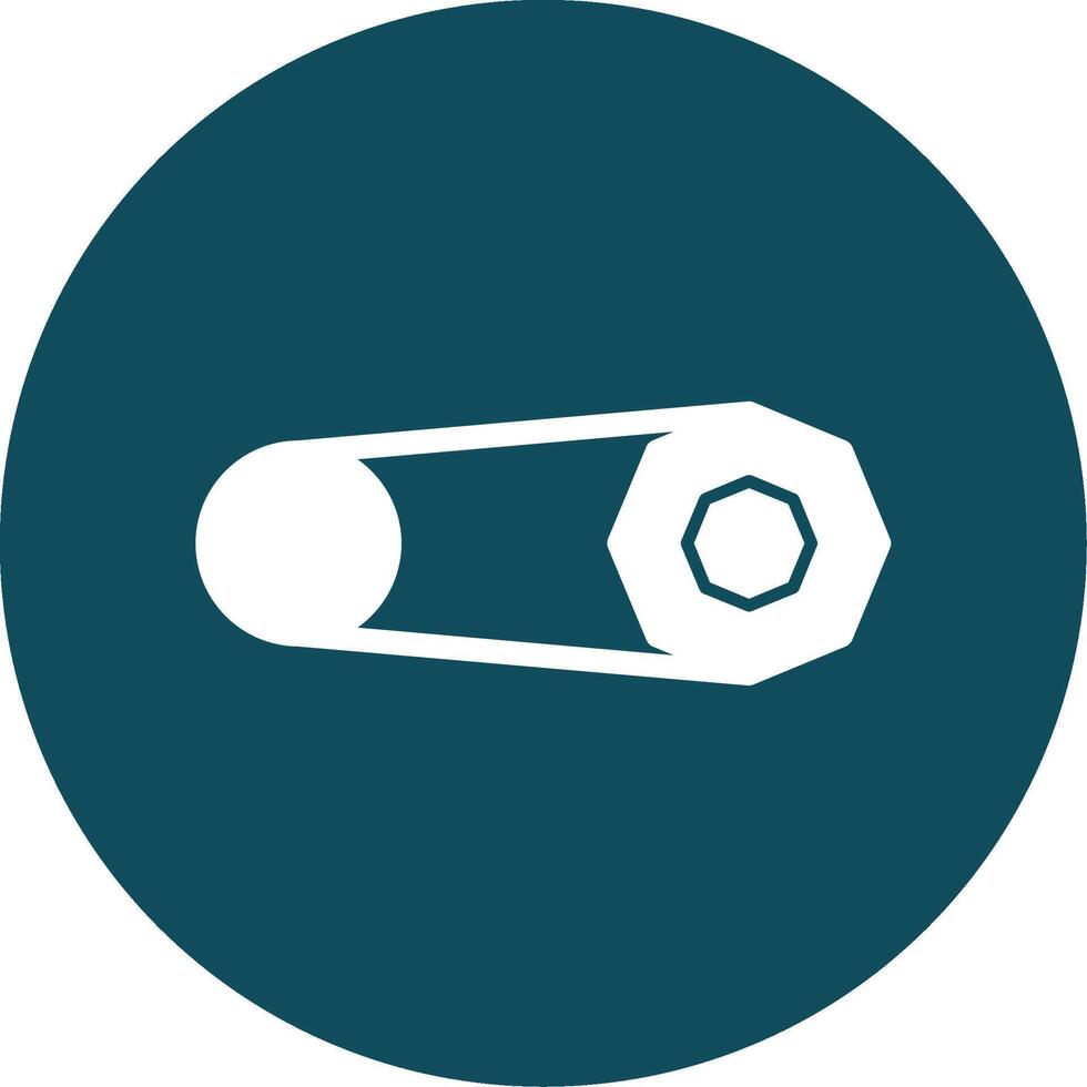 Brooch Glyph Circle Icon vector