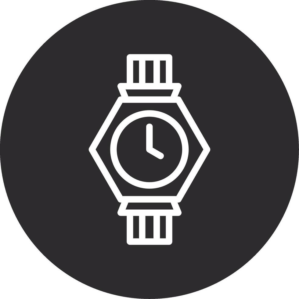 reloj de pulsera invertido icono vector