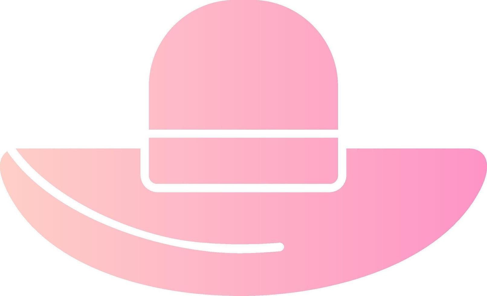 Sun Hat Solid Multi Gradient Icon vector