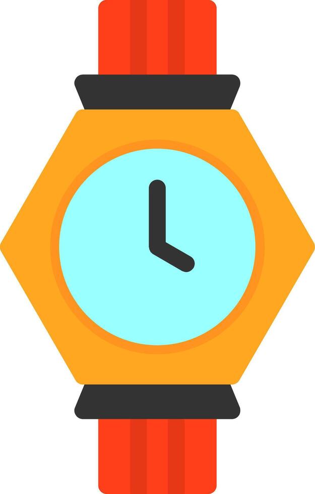 reloj de pulsera icono plano vector