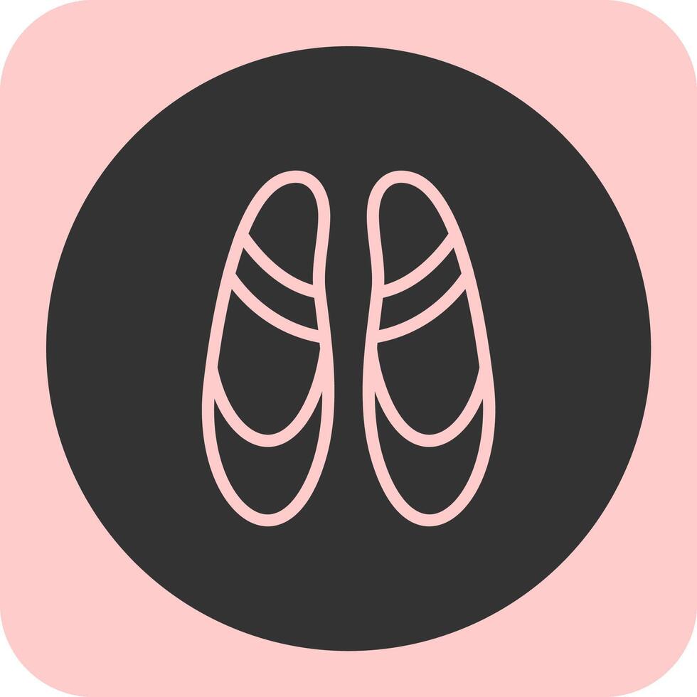 ballet plano lineal redondo icono vector