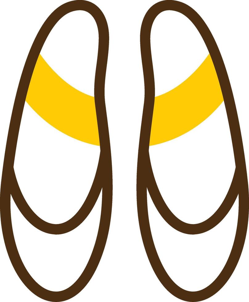 Ballet Flat Yellow Lieanr Circle Icon vector