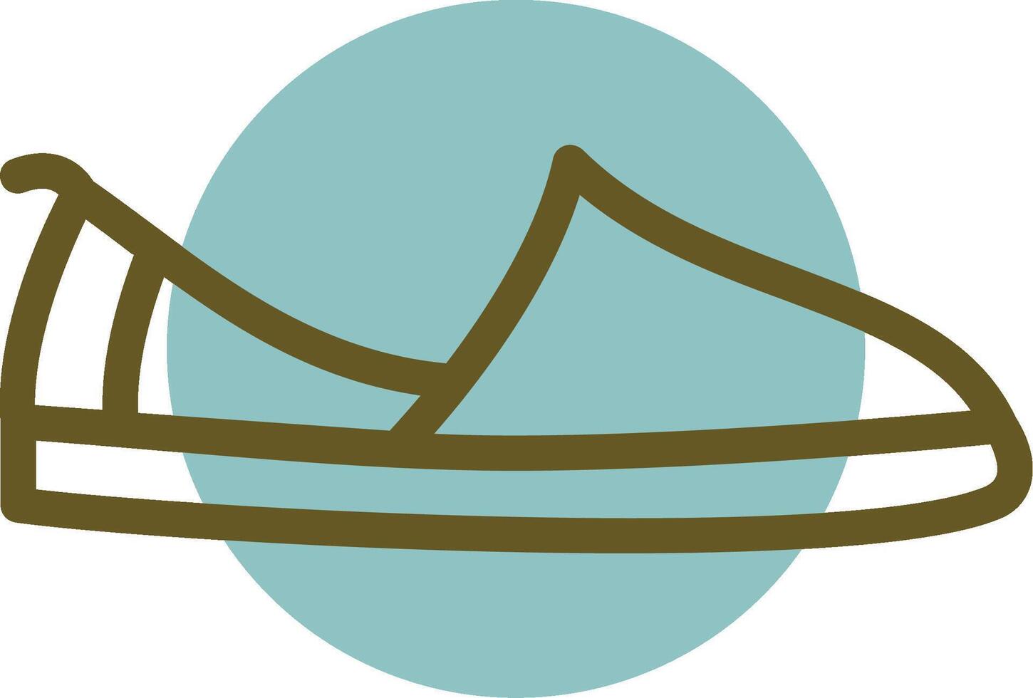 Espadrille Linear Circle Icon vector