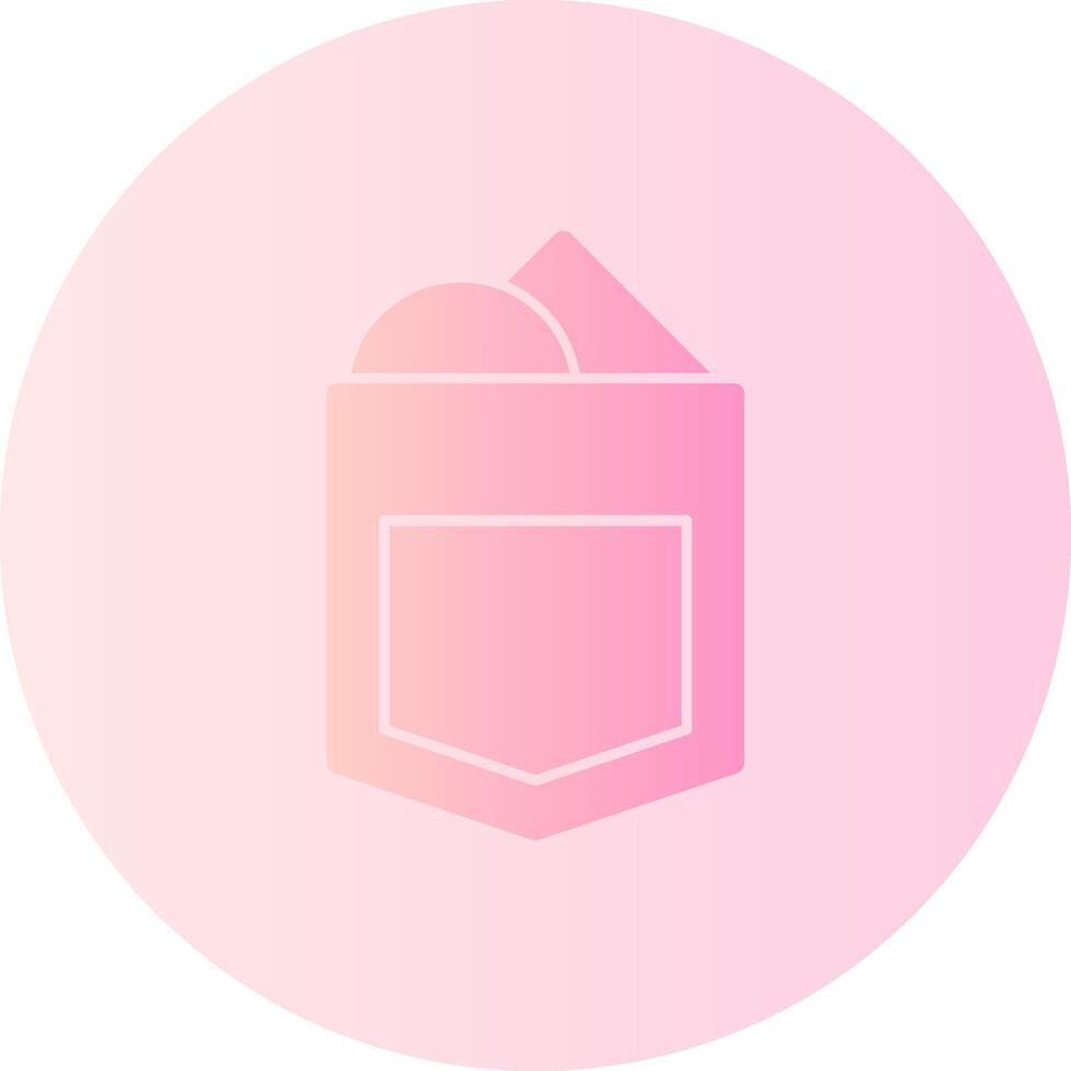 Pocket Square Gradient Circle Icon vector