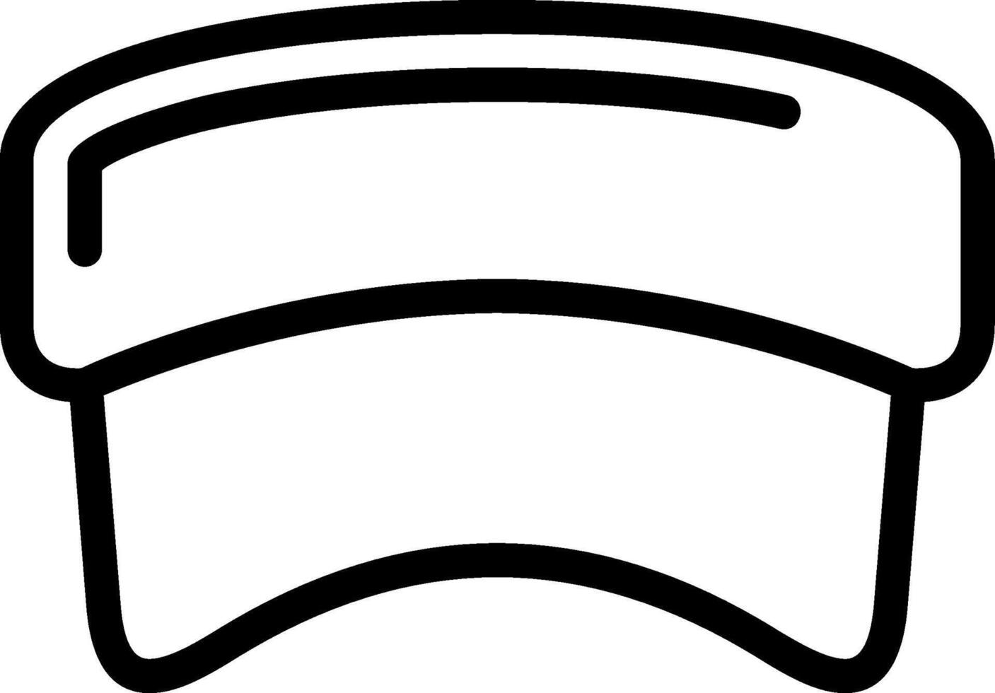 Sun Visor Line Icon vector