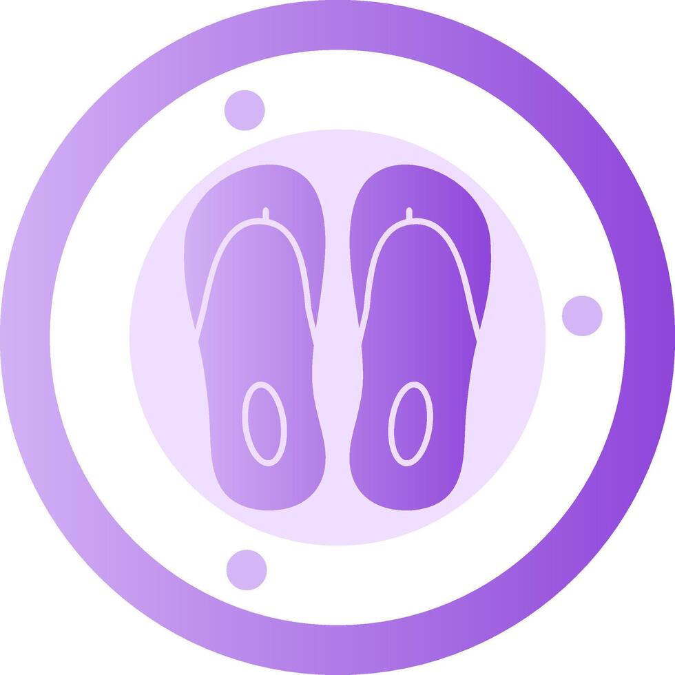 Flip Flop Glyph Gradient Icon vector